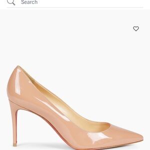 Christian Louboutin Nude Patent Pointed-Toe Stiletto Pump